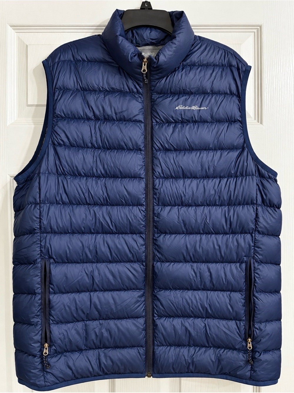 Eddie Bauer Navy Quilted Packable Down Vest